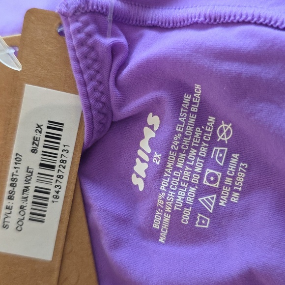 SKIMS FITS EVERYBODY HIGH CUT BODYSUIT IN ULTRA VIOLET/2X,3X, 4X/NWT - Picture 10 of 14